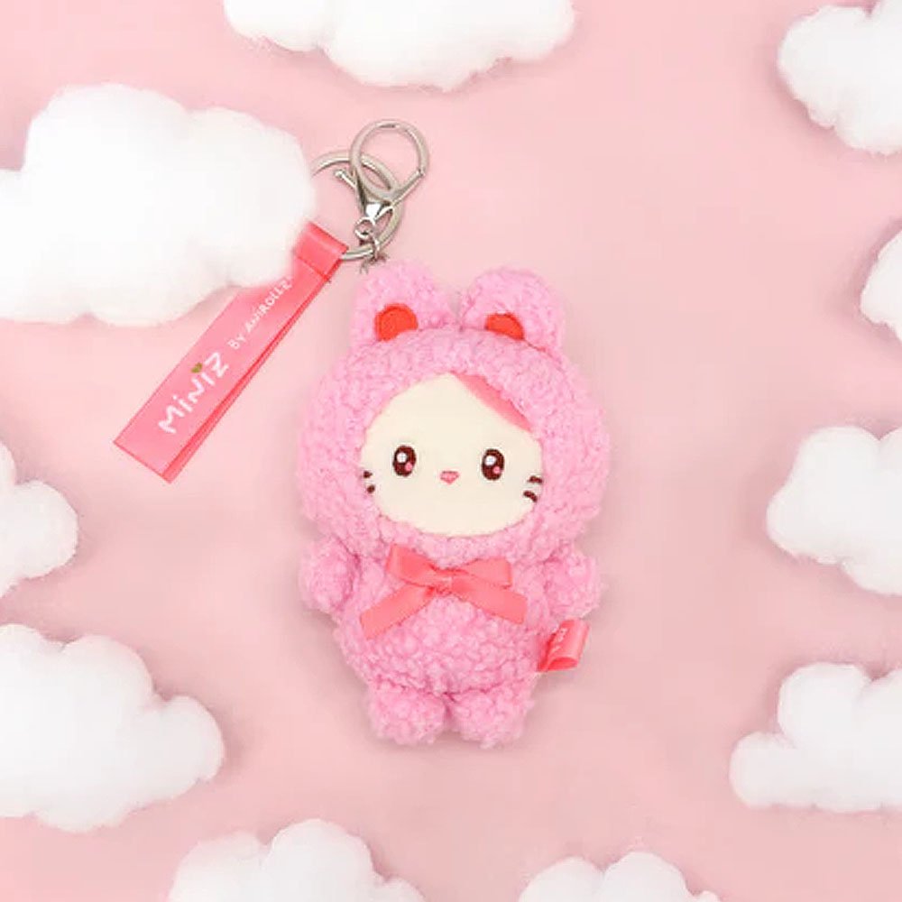 Anirollz Miniz Bunny Costume Kittiroll Plush Charm Keychain