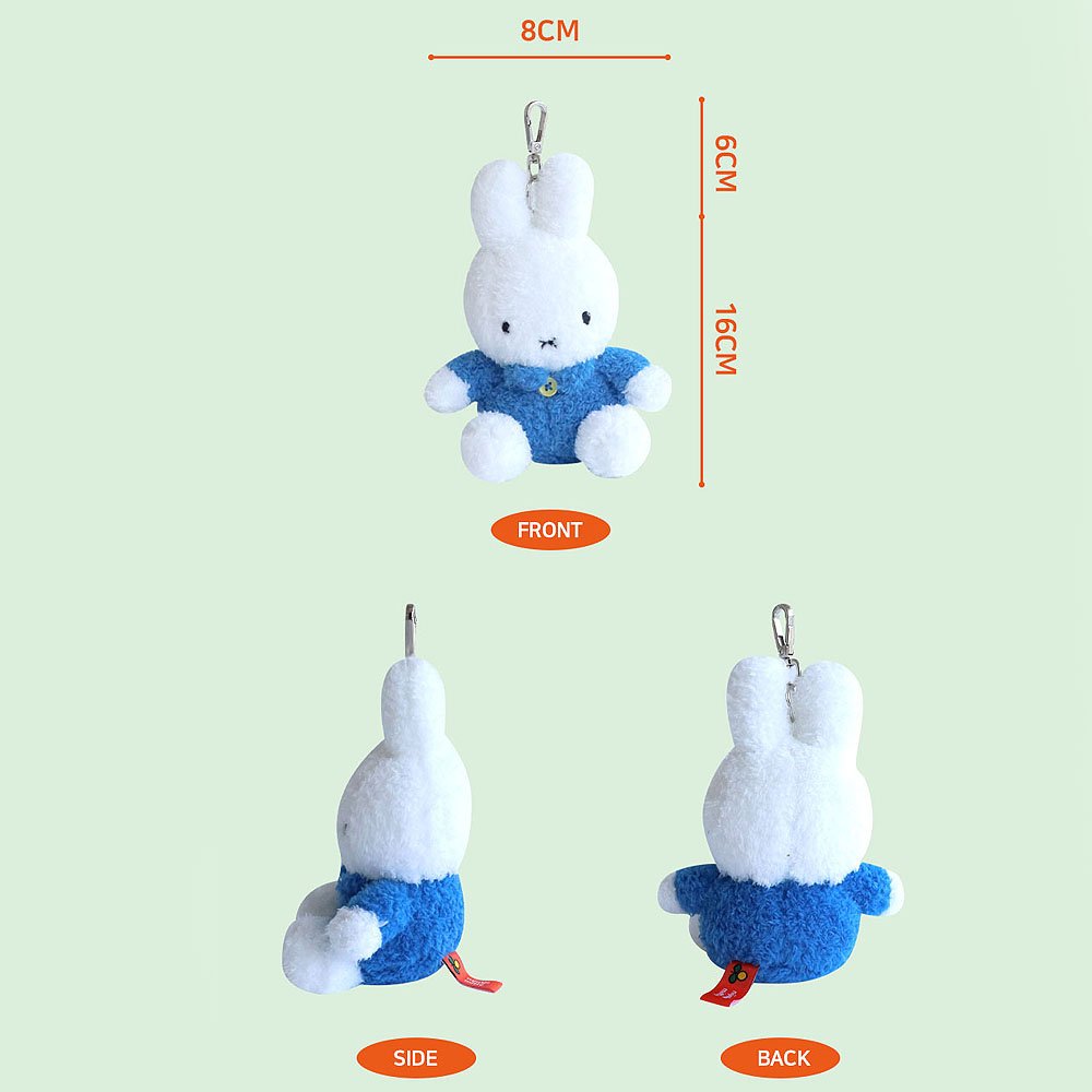 Miffy Sitting Clip-On Plush: Blue