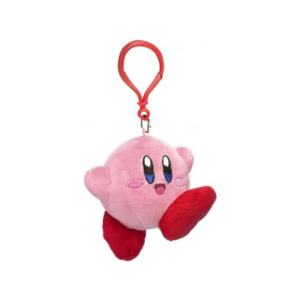 Kirby Jumping Clip-On Plush Keychain