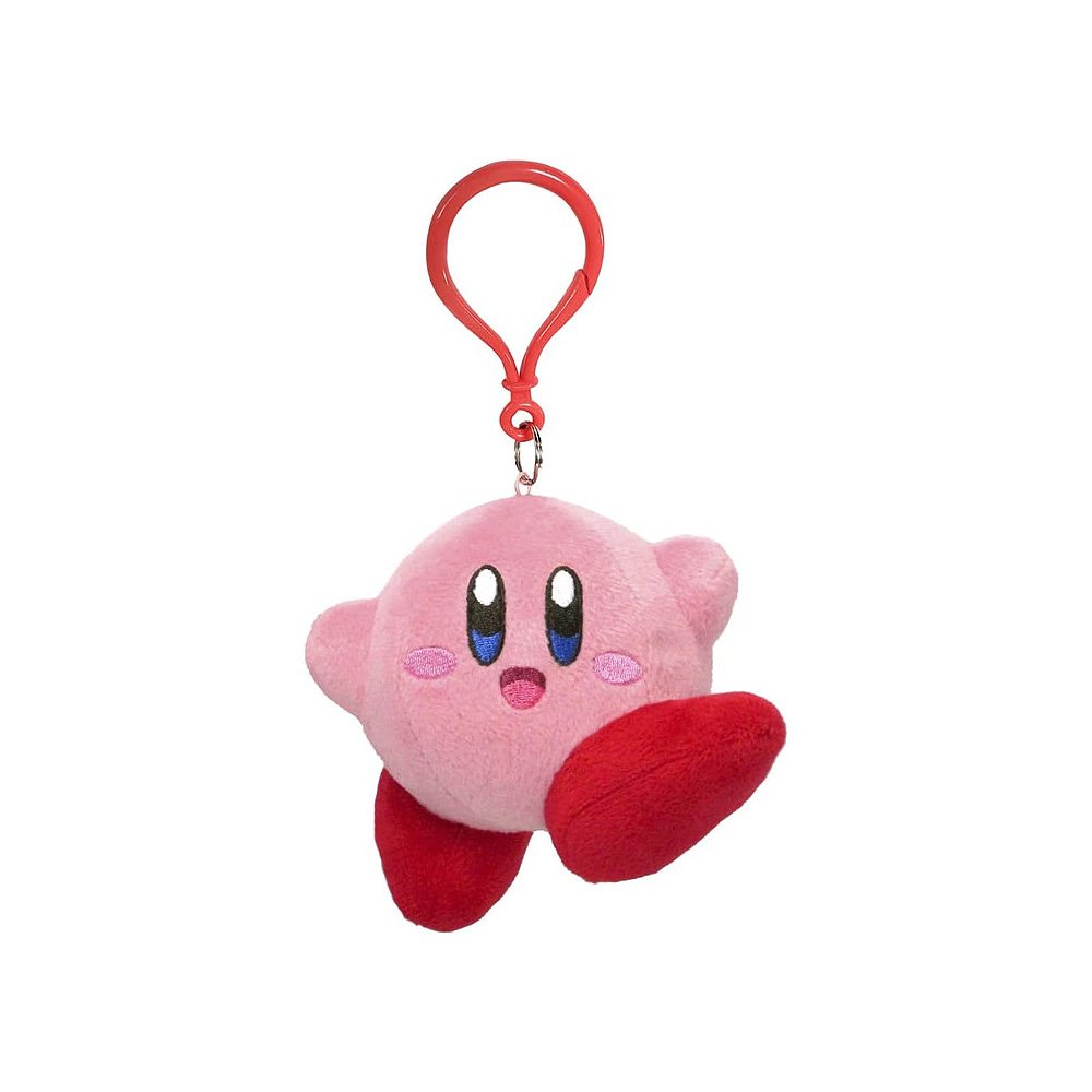 Kirby Jumping Clip-On Plush Keychain