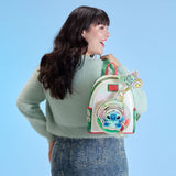 Loungefly x Stitch & Scrump Iridescent Holiday Ornament Mini Backpack