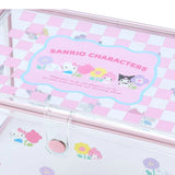 Sanrio Characters Storage Clear Box :Pastel Check