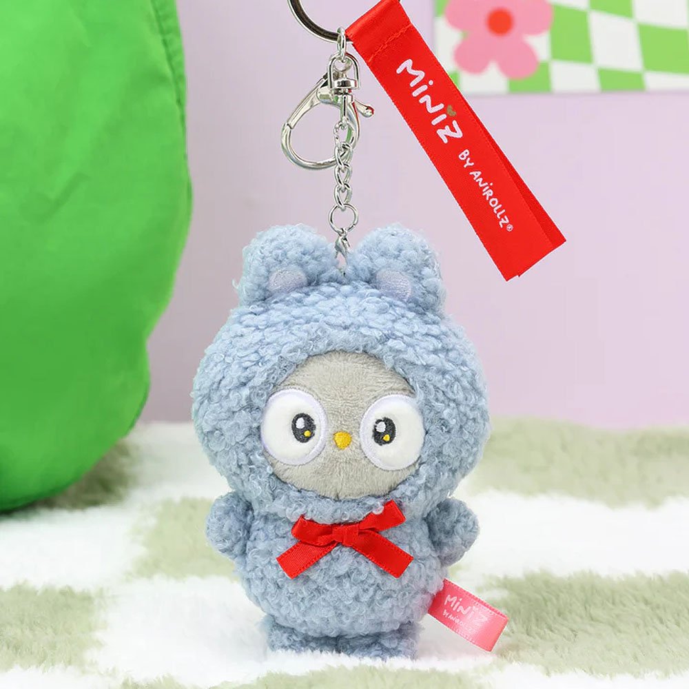 Anirollz Miniz Bunny Costume Owlyroll Plush Charm Keychain