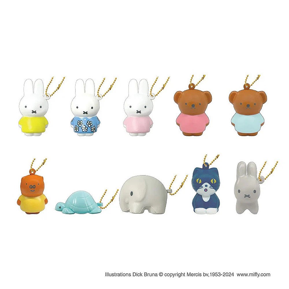 ＭＵ　miffy プラッシュキーチェーン 2箱 Miffy Squishy Mascot 2 Keychain Blind Box – Hello Discount Store