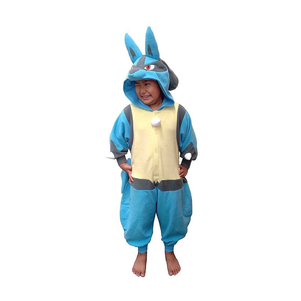 Pokemon Lucario Kids Costume Kigurumi Jumpsuit