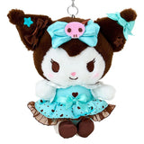 Sanrio Kuromi Mascot Clip-On Plush Keychain : Chocolate Mint