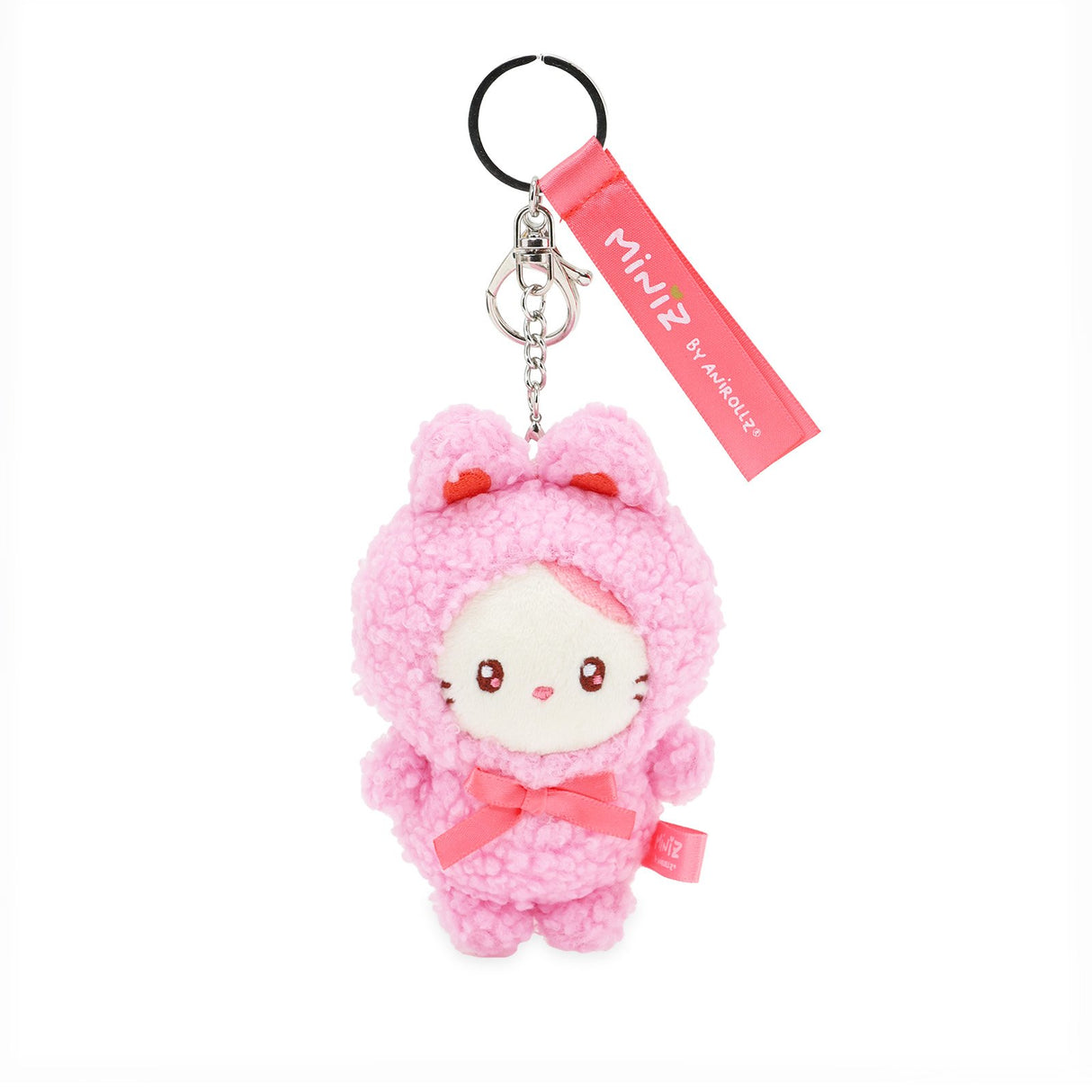 Anirollz Miniz Bunny Costume Kittiroll Plush Charm Keychain