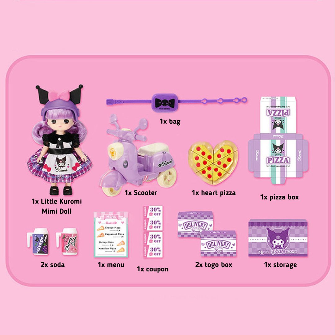 Mimi x Sanrio Kuromi Pizza Doll Play Set – Hello Discount Store