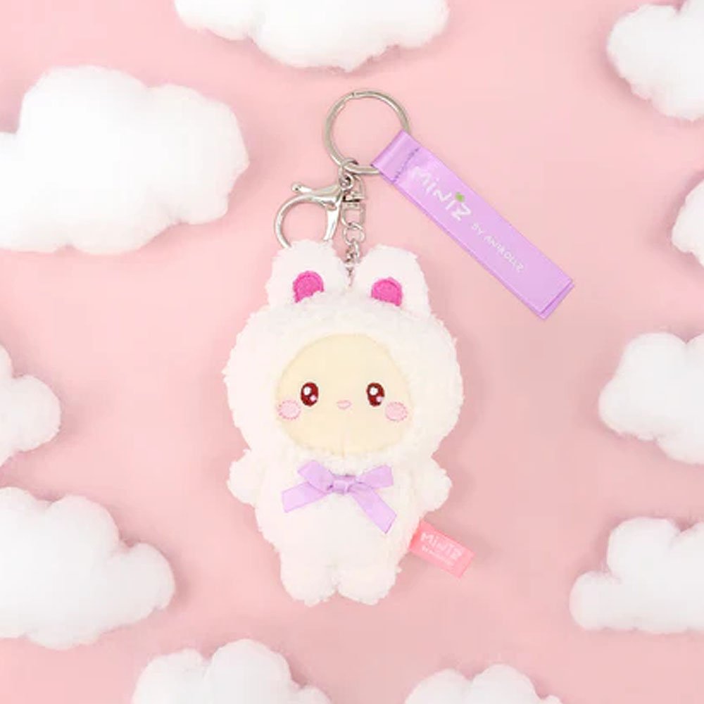 Anirollz Miniz Bunny Costume Bunniroll Plush Charm Keychain