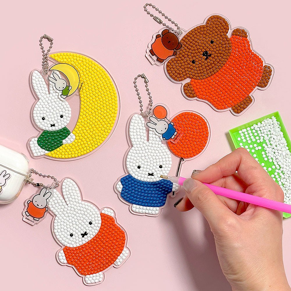 Miffy and Boris Daimon Beads DIY  Keychain