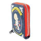 Whatever! Makes You Happy x Peanuts 75th Anniversary “Happiness Is a Warm Puppy” Denim Accordion Wallet