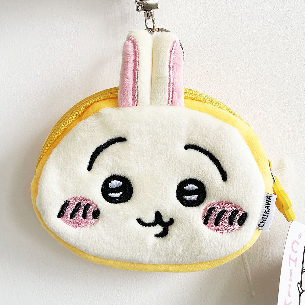 Chiikawa Usagi Face Pouch Clip-On Keychain