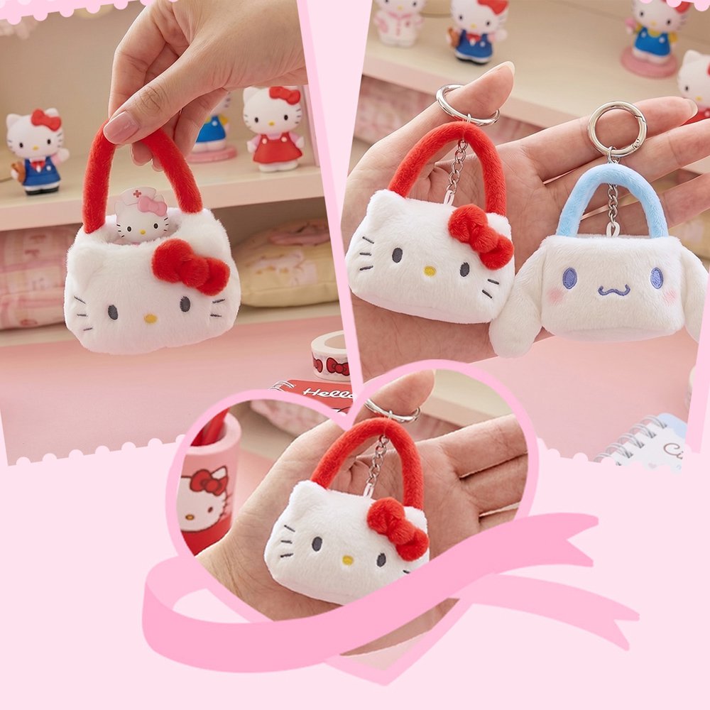 Sanrio Masyumaro Mini Handbag Plush Clip-on Keychain