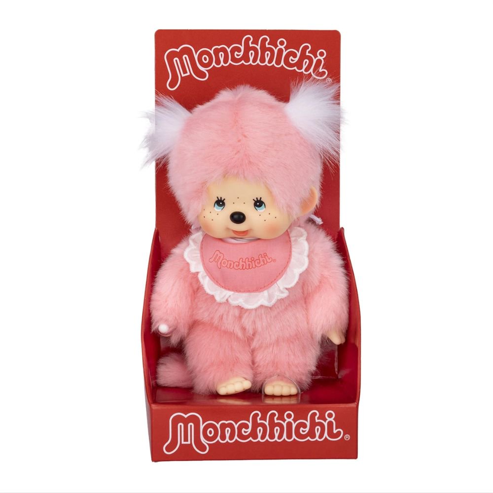 Monchhichi New Pink Pigtails Gril 8" Plush