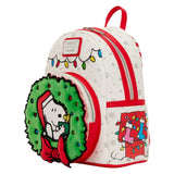 Loungefly x Peanuts Snoopy & Woodstock Holiday Plush Wreath Mini Backpack