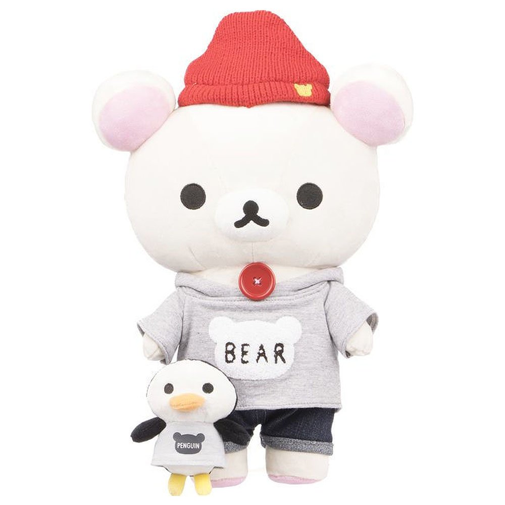くま品 San- X Korilakkuma Bear Hoodie with Penguin Plush – Hello Discount