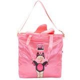 Kewpie Bat Pink Puffy Tote Bag w/ Ribbon Charm