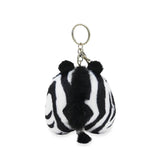 Anirollz Miniz Zebra Pandaroll Plush Charm Keychain