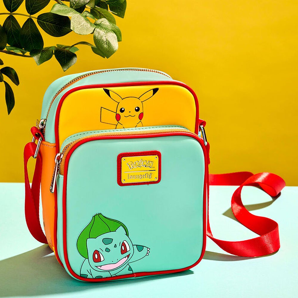Loungefly x Pokémon Color Block Starters Crossbody Bag