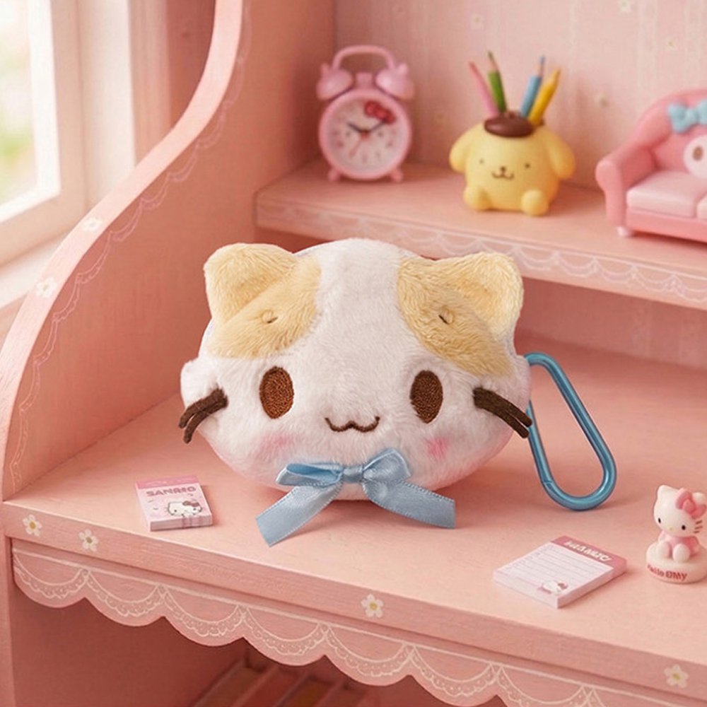 Sanrio Masyumaro Mini Coin Pouch Plush Clip-on Keychain