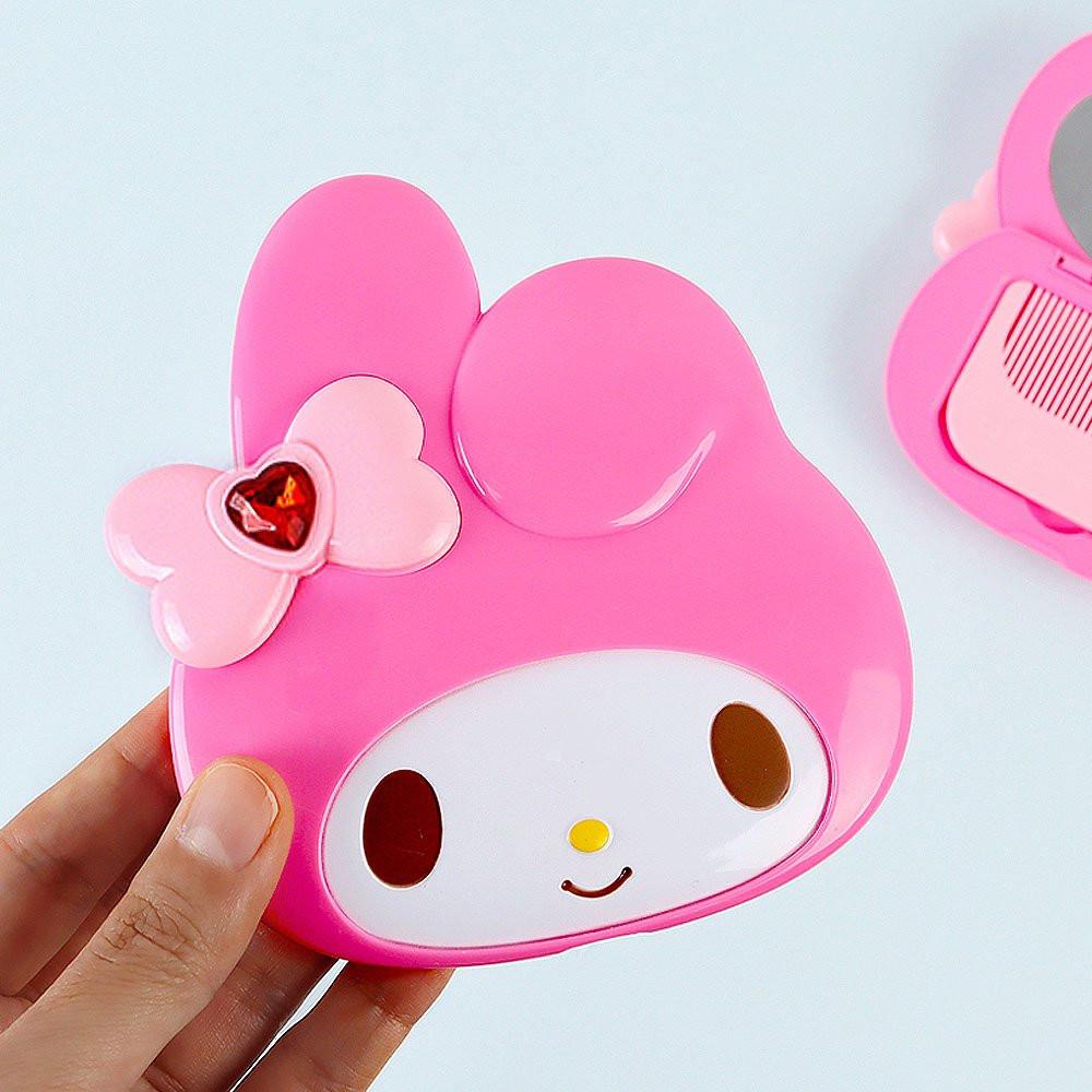 Sanrio My Melody & Kuromi Mirror and Comb with Sticker Set – Hello