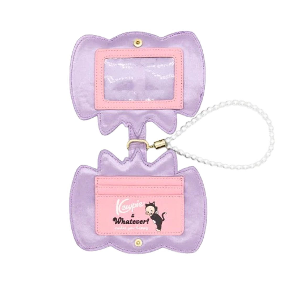 Kewpie Cat Bow Pearl Wristlet Card Holder