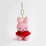 Miffy Pink Knit Cape Mascot Plush Keychain