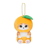 Mofusand cat plush wearing a fruit costume
