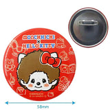 Hello Kitty x Monchhichi Tin Badge Pin Brooch