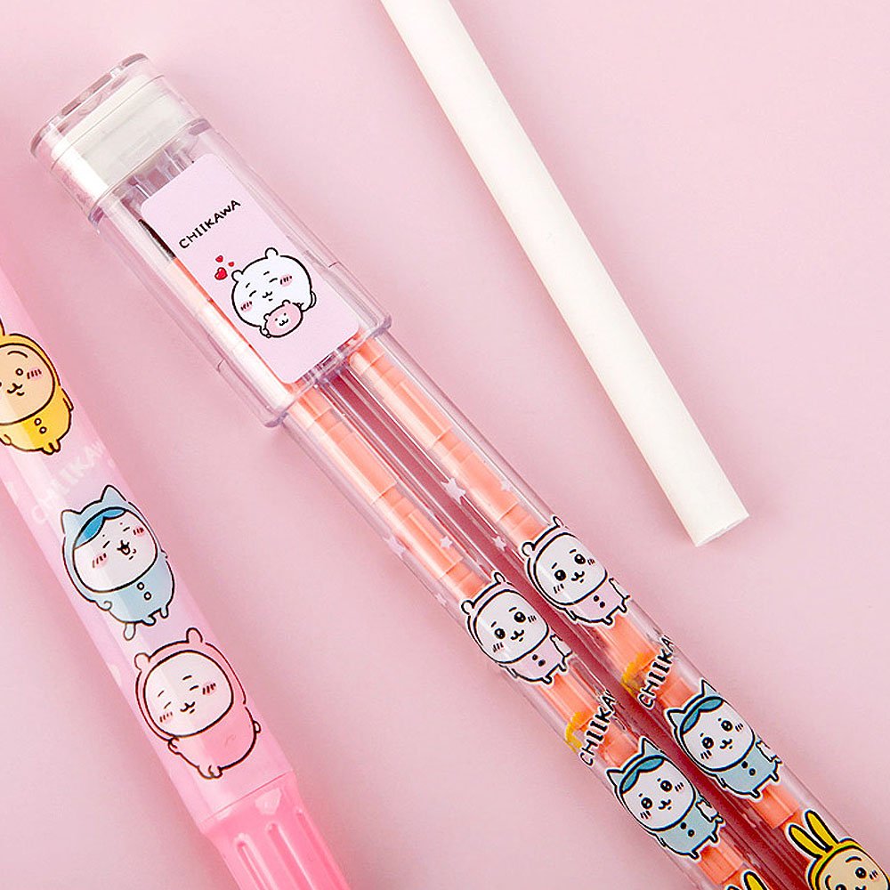 Chiikawa and Friends Cartridge Pencil and Eraser Stationery Set