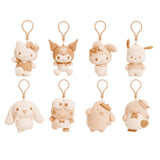 Sanrio Characters Chocolate Milk Flocked Clip-on Keychain Blind Box