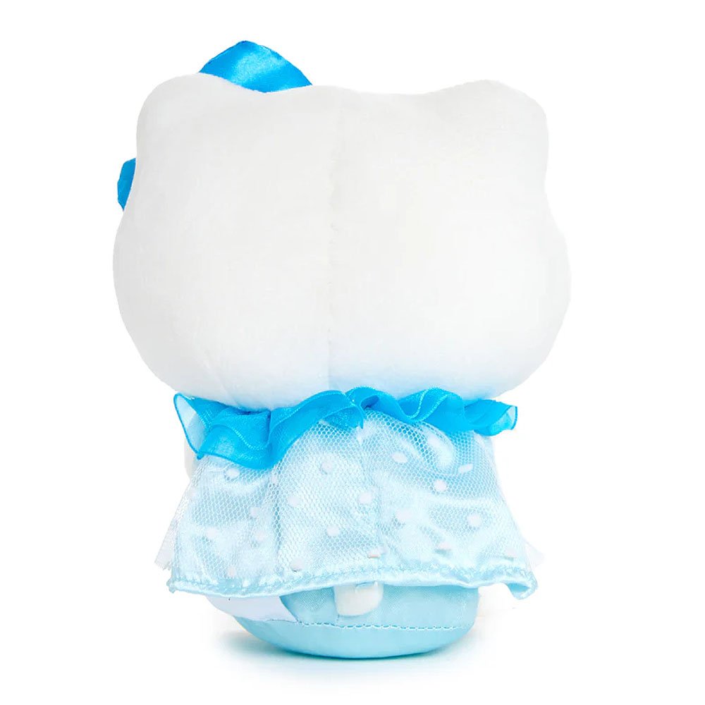 Hello Kitty dressed  blue dress on a white background