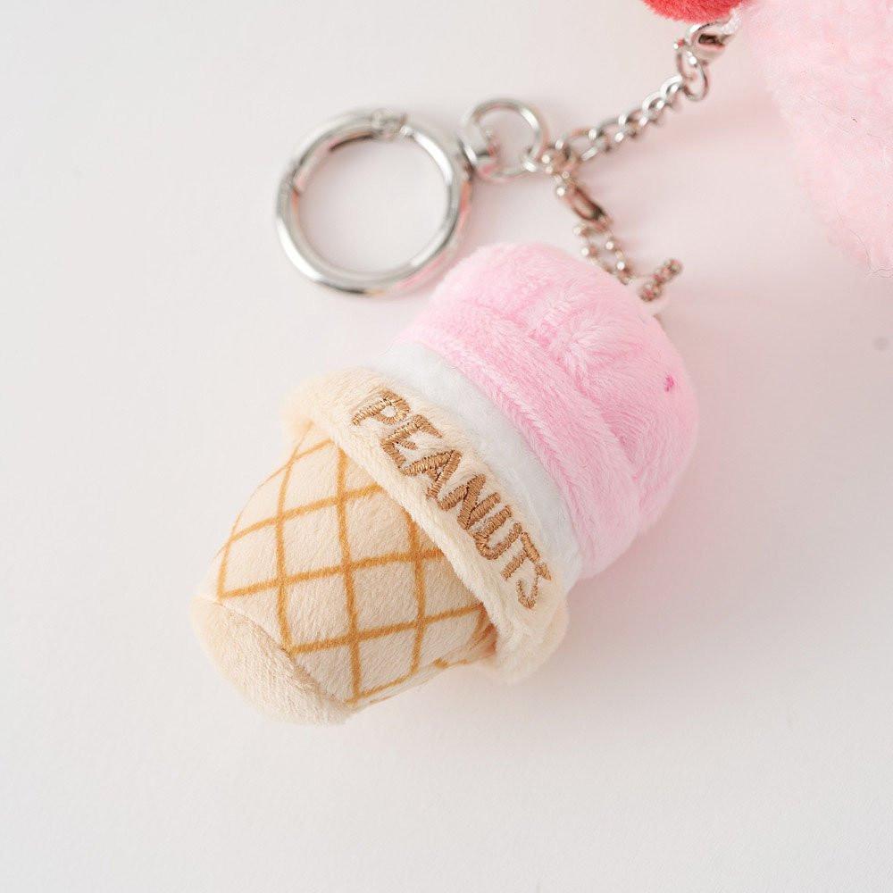 Peanuts Snoopy Strawberry Ice Cream Plush Keychain – Hello