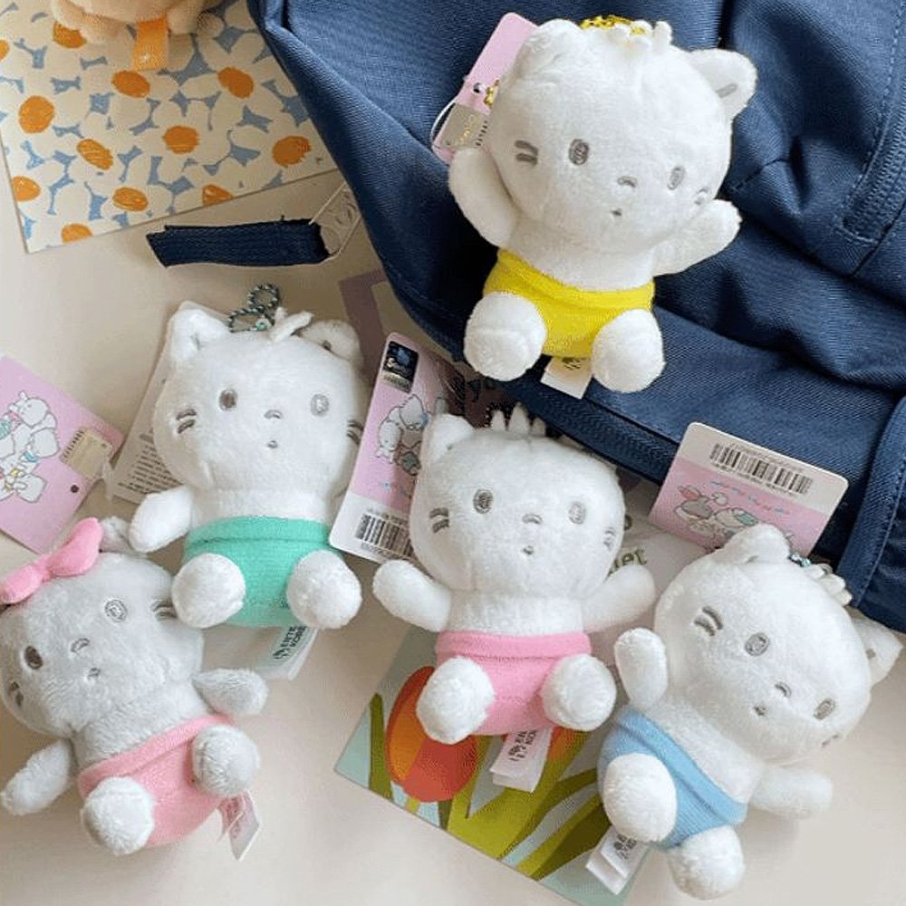 Sanrio Nya Ni Nyu Nye Nyon Mascot Plush Keychain