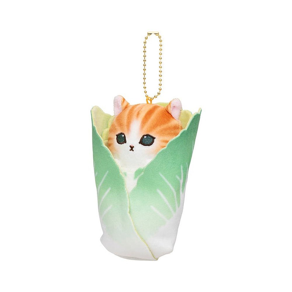 Mofusand Harvested Mascot Plush Keychain : Cabbage