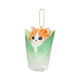 Mofusand Harvested Mascot Plush Keychain : Cabbage