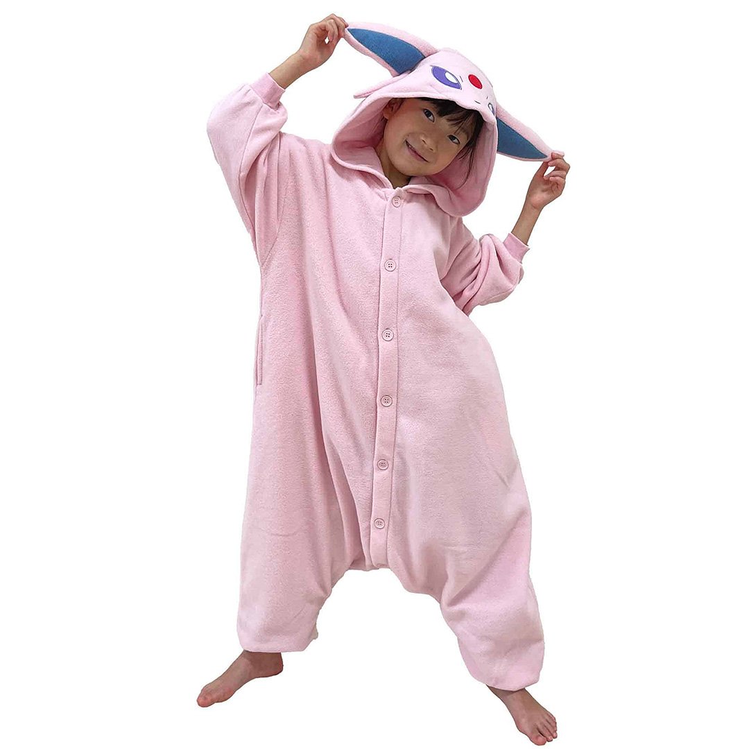 Pokemon Espeon Kids Costume Kigurumi Jumpsuit