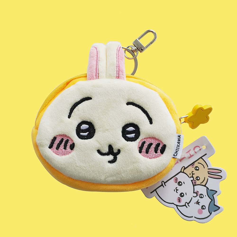 Chiikawa Usagi Face Pouch Clip-On Keychain