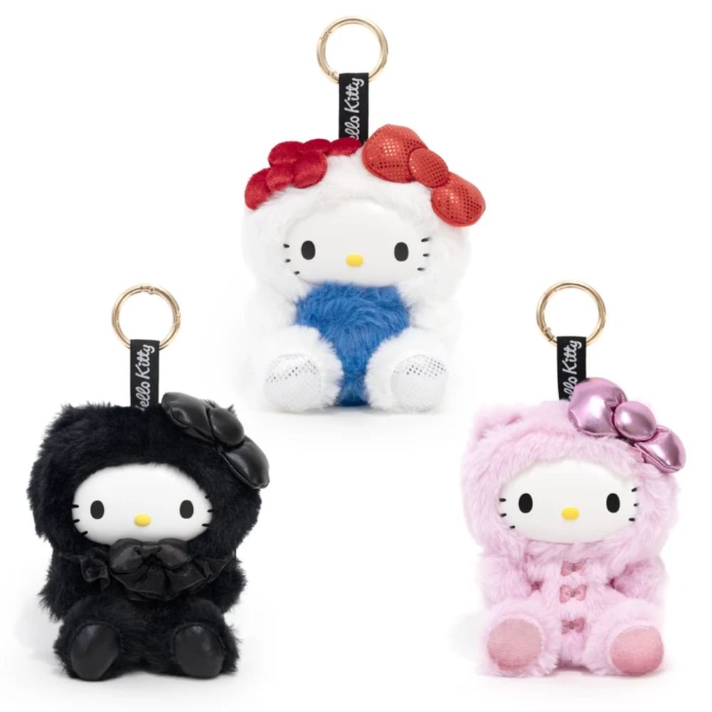Sanrio Hello Kitty Plushie Pops Red Ribbon Plush Mascot Clip-on Keychain