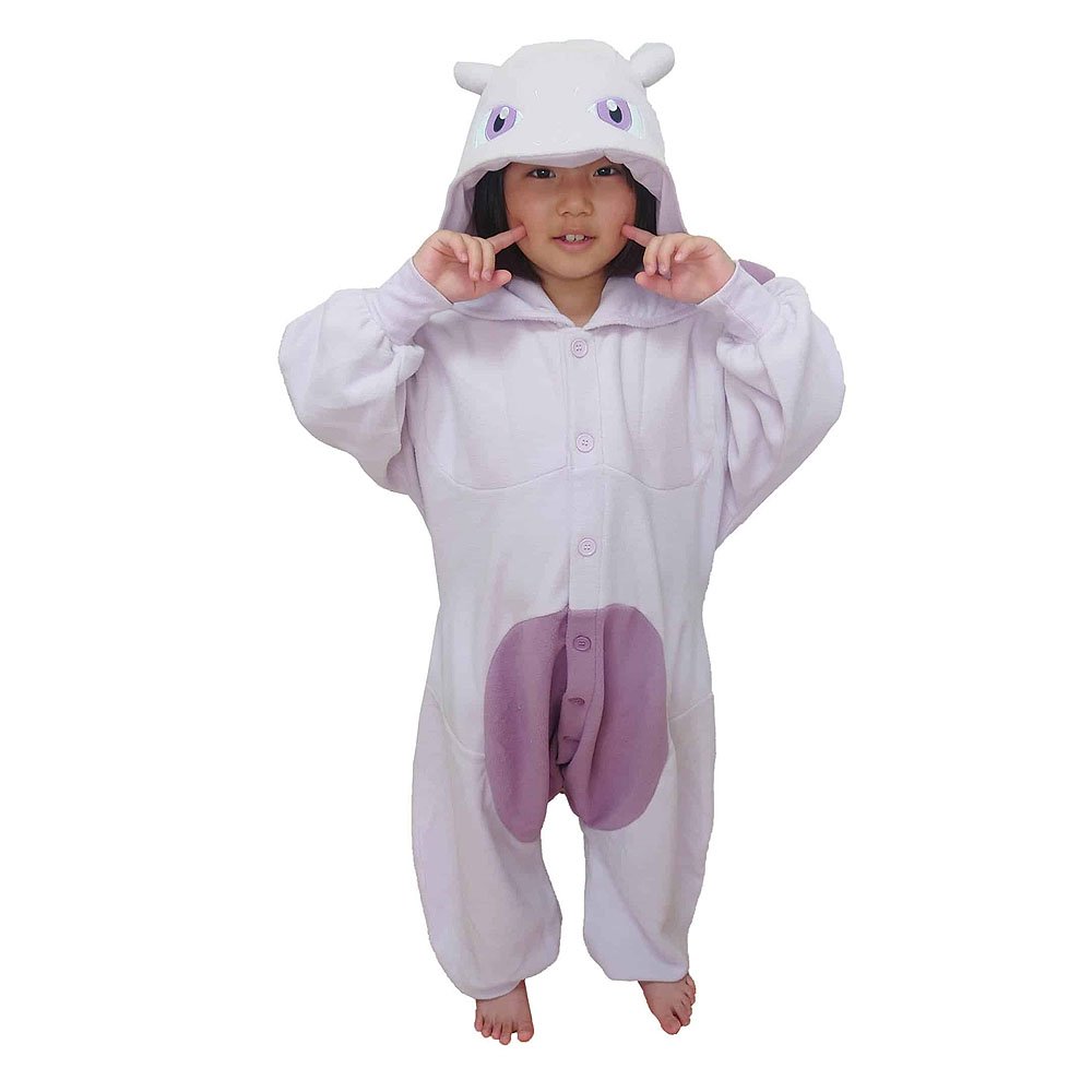 Pokemon Mewtwo Kids Costume Kigurumi Jumpsuit