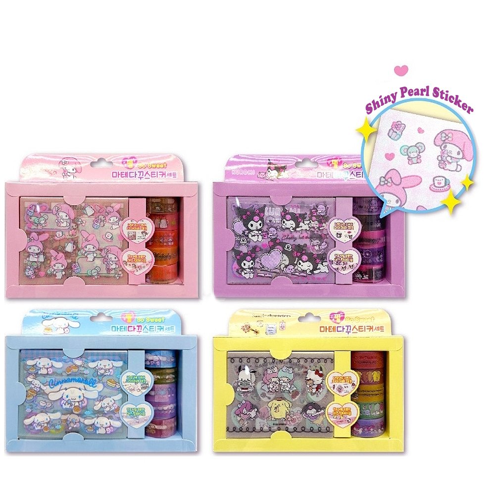 Sanrio Characters Diary Decoration Pearl Sticker Set