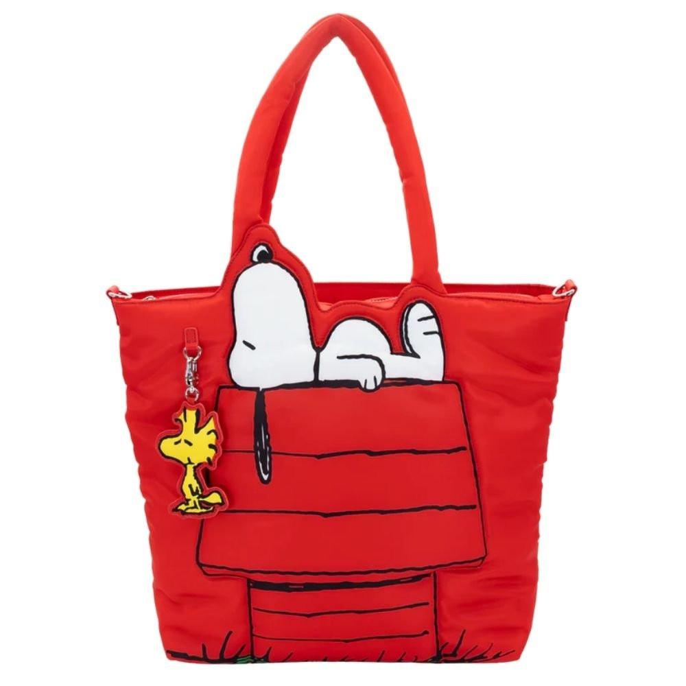 Whatever! Makes You Happy x Peanuts 75th Anniversary Snoopy House Padded Nylon Tote Bag