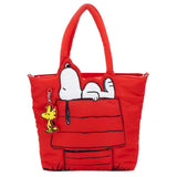Whatever! Makes You Happy x Peanuts 75th Anniversary Snoopy House Padded Nylon Tote Bag