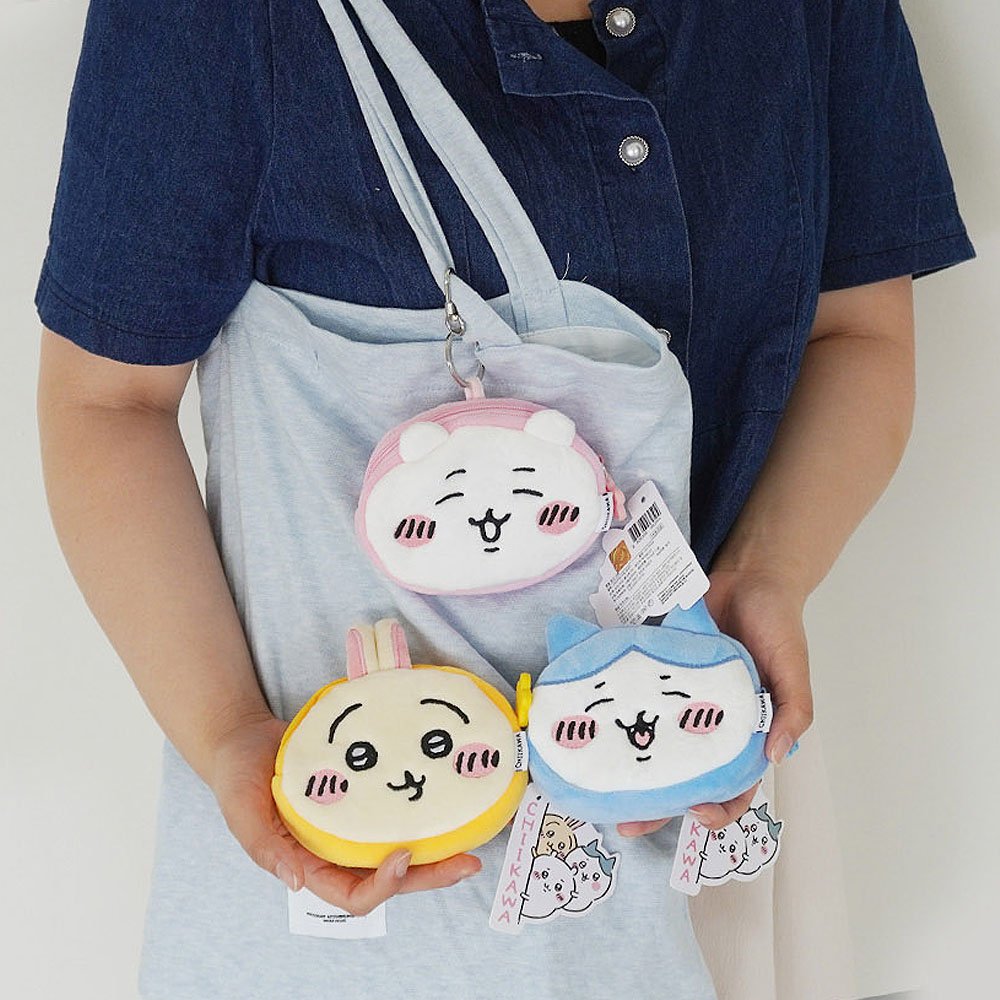 Chiikawa Usagi Face Pouch Clip-On Keychain