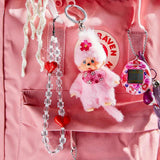 Monchhichi Cherry Blossom Keychain Charm