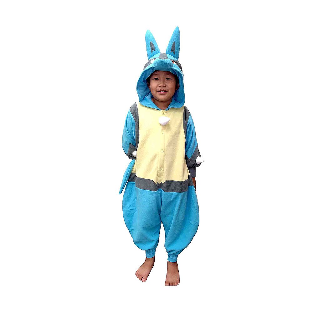 Pokemon Lucario Kids Costume Kigurumi Jumpsuit