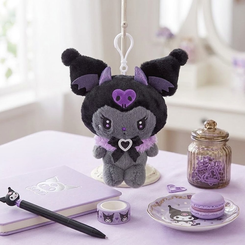 Sanrio Kuromi Noir Little Devil Plush Mascot Clip-on Keychain