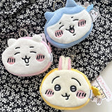 Chiikawa Hachiware Face Pouch Clip-On Keychain