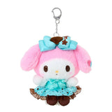 Sanrio My Melody Mascot Clip-On Plush Keychain : Chocolate Mint