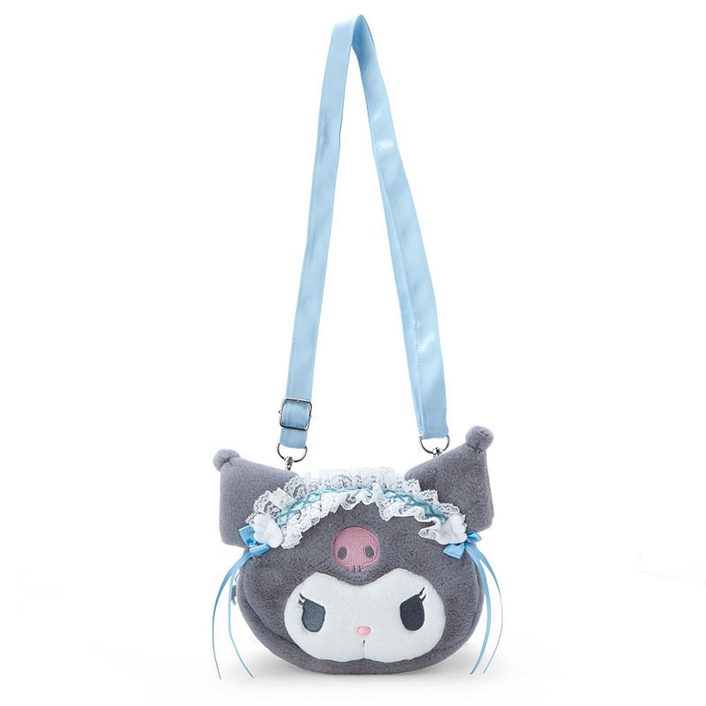 Kuromi Plush Crossbody Bag :Blue Angel